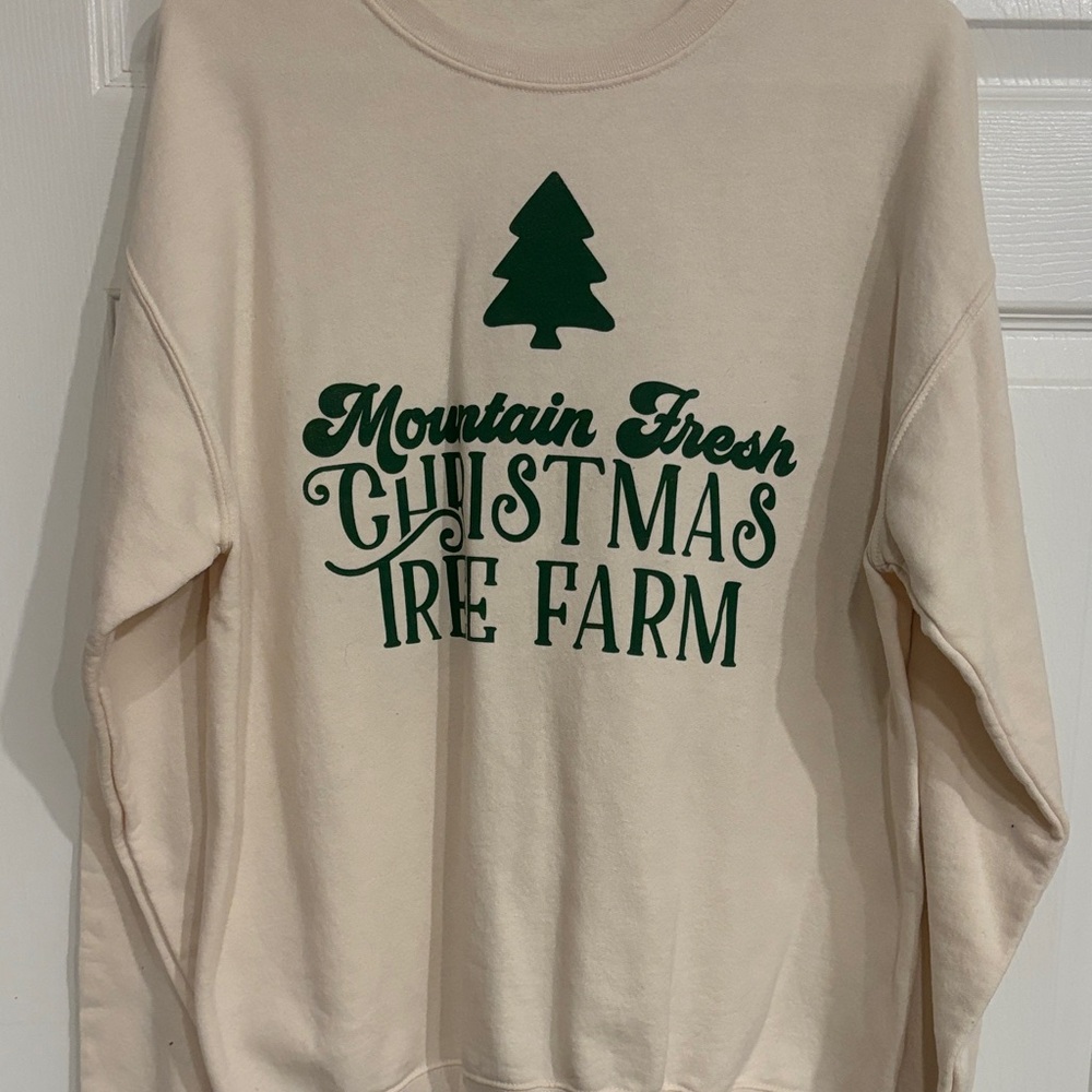 Cream Christmas Tree Farm Sweatshirt